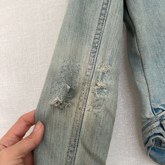 Distressed Abercrombie Jean Jacket - Picture 4 of 4